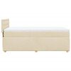 vidaXL Cama box spring con colch&oacute;n tela color crema 90x200 cm