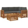 vidaXL Conjunto de sof&aacute;s de exterior 5 uds. Natural y Antracita