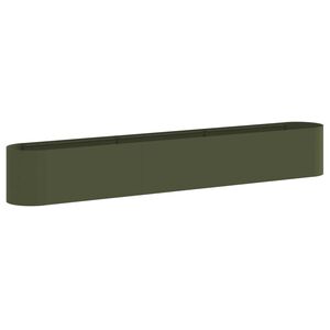 vidaXL Cama de Jard&iacute;n Elevada Verde oliva 280 x 40 x 40 cm