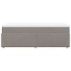 vidaXL Cama box spring con colchón tela gris taupe 90x200 cm