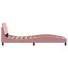 vidaXL Estructura de cama con cabecero Dover terciopelo rosa 80x200 cm