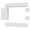 vidaXL Set de muebles para TV 8 piezas madera contrachapada blanco
