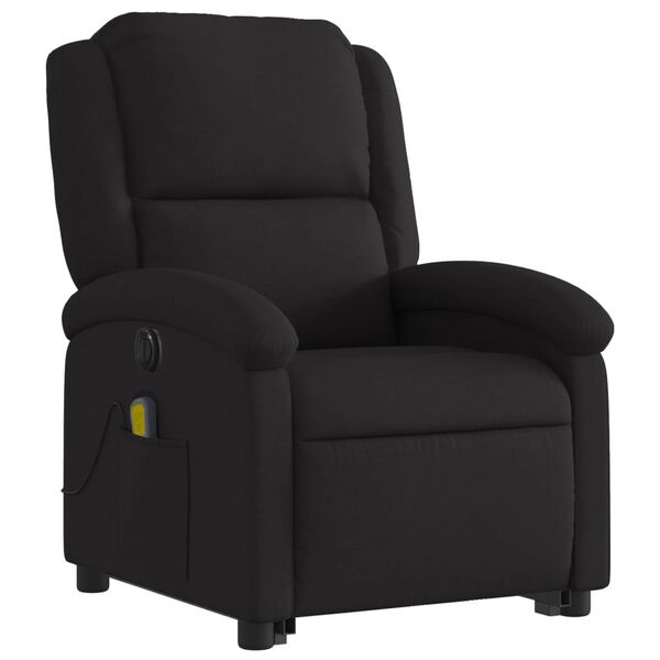 vidaXL Sill&oacute;n de masaje el&eacute;ctrico reclinable elevable tela negro