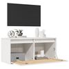 vidaXL Armario de pared de madera maciza de pino blanco 80x30x35 cm