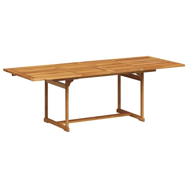 vidaXL Juego comedor de jard&iacute;n 7 pzas madera maciza acacia y textileno