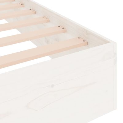 vidaXL Estructura de cama madera maciza blanca 90x200 cm