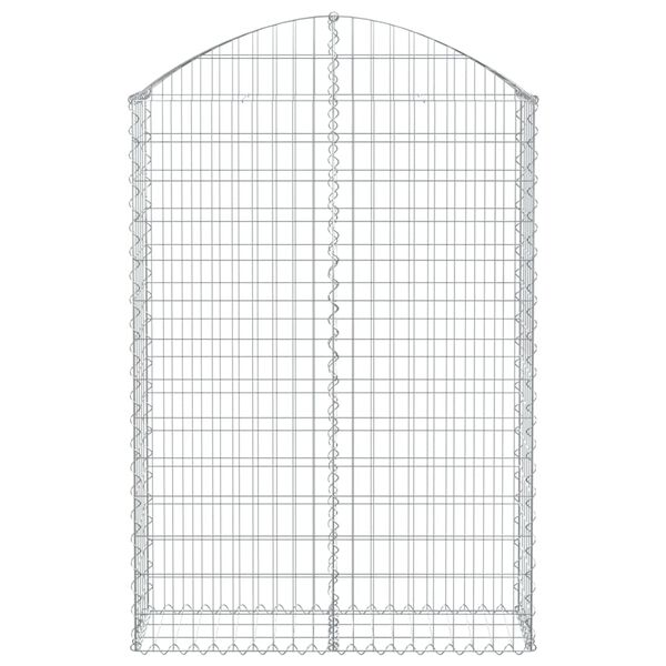 vidaXL Cesta gaviones forma arco hierro galvanizado 100x30x140/160 cm