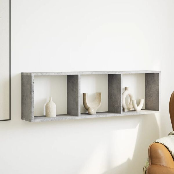 vidaXL Armario de pared madera ingenier&iacute;a gris hormig&oacute;n 100x16x30 cm