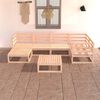 vidaXL Juego de muebles de jard&iacute;n 7 piezas madera maciza de pino