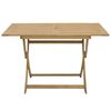 vidaXL Mesa de jard&iacute;n plegable madera maciza de acacia 120x70x75 cm