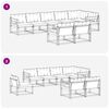 vidaXL Conjunto de sof&aacute;s de exterior 8 pcs Gris Natural y Claro