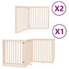 vidaXL Puerta para perros plegable 8 paneles madera de &aacute;lamo 640 cm