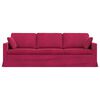 vidaXL Sof&aacute; Rojo vino 228 x 78 x 80 cm Terciopelo