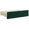 vidaXL Sof&aacute; cama nido con cajones terciopelo verde oscuro 80x200 cm