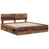 vidaXL Estructura de cama con cabecera Madera vieja 200 x 200 cm