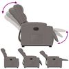 vidaXL Sillón eléctrico reclinable elevable de tela gris taupe