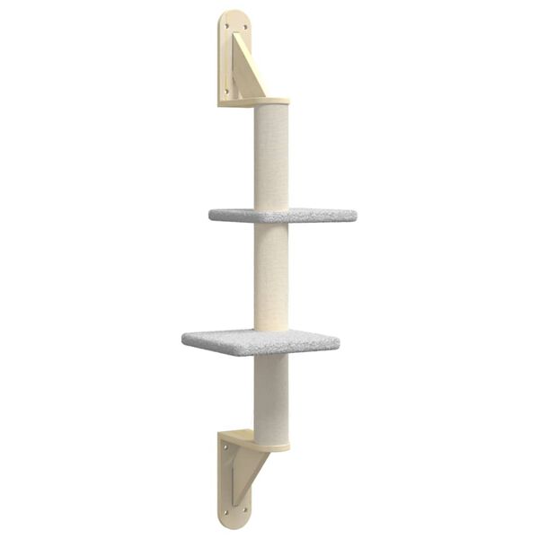 vidaXL &Aacute;rbol rascador para gatos de pared gris claro 108 cm