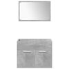 vidaXL Set muebles de ba&ntilde;o 5 piezas madera ingenier&iacute;a gris hormig&oacute;n