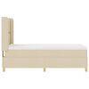 vidaXL Cama tipo Box Spring con colch&oacute;n Crema 140 x 200 cm tela
