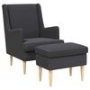 vidaXL Sill&oacute;n con Pouf 2 uds. Gris oscuro Boucl&eacute;