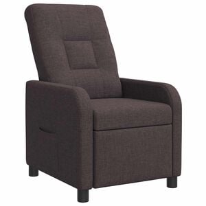 vidaXL Recliner Marr&oacute;n Oscuro Tela