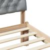 vidaXL Estructura de cama Marr&oacute;n y gris claro 140 x 190 cm