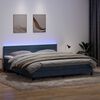 vidaXL Cama box spring con colch&oacute;n y LED terciopelo gris oscuro 180x220 cm