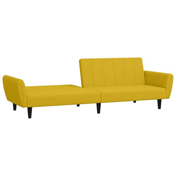vidaXL Sof&aacute; cama de 2 plazas terciopelo amarillo