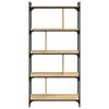 vidaXL Librer&iacute;a 5 estantes madera ingenier&iacute;a roble Sonoma 76x32x158 cm