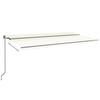 vidaXL Toldo retráctil automático crema 600x350 cm