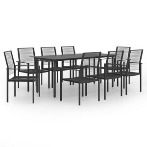 vidaXL Juego de comedor de jard&iacute;n 9 piezas