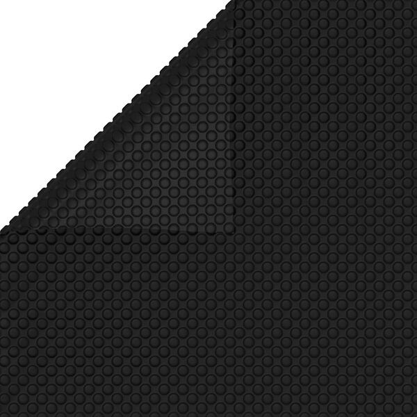 vidaXL Cubierta solar de piscina de PE rectangular flotante 6x4m negro