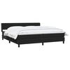 vidaXL Cama box spring con colchón terciopelo negro 200x210 cm