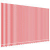 vidaXL Tela de repuesto de toldo rayas rojas y blancas 5x3 m
