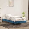 vidaXL Estructura de cama sin colch&oacute;n terciopelo azul oscuro 90x210 cm