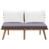 vidaXL Set de muebles de jard&iacute;n 4 piezas con cojines madera de acacia