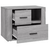 vidaXL Mesita de noche madera contrachapada gris Sonoma 60x36x45 cm