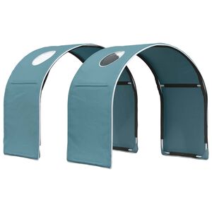 vidaXL T&uacute;nel de cama 2 pcs Azul Claro 211 x 52,5 x 2 cm Poli&eacute;ster