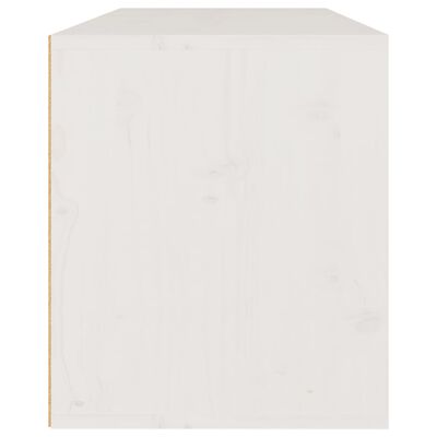 vidaXL Armario de pared de madera maciza de pino blanco 80x30x35 cm