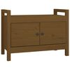 vidaXL Banco de recibidor madera maciza de pino marr&oacute;n miel 80x40x60cm