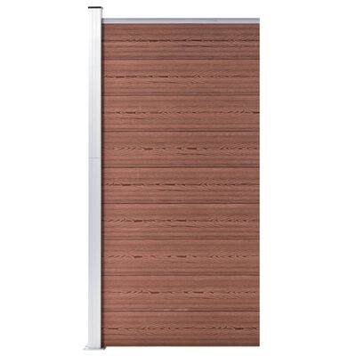 vidaXL Panel de valla WPC marrón 95x186 cm