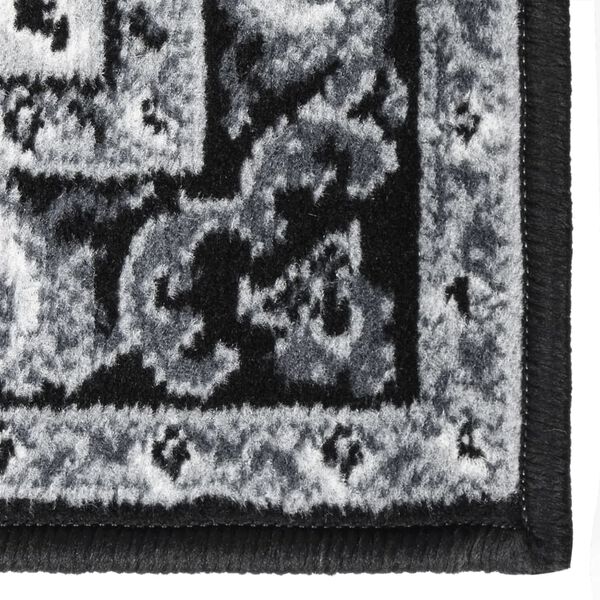 vidaXL Alfombra de pasillo BCF negro 100x150 cm