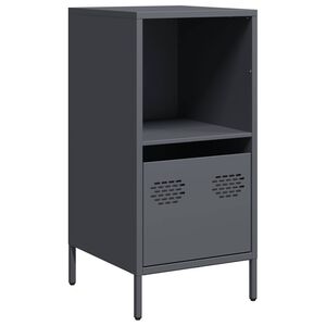 vidaXL Aparador de acero laminado en fr&iacute;o antracita 35x39x73,5 cm
