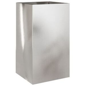 vidaXL Jardinera de acero inoxidable plateado 42x38x75 cm