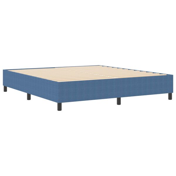 vidaXL Cama de plataforma Azul 180 x 200 cm Tela de Pana
