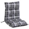 vidaXL Cojines para silla respaldo bajo 6 uds tela Oxford cuadros gris
