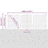 vidaXL Poste de Valla Gris 100 x 0,4 m (malla de 36 mm) Acero y PVC