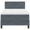 vidaXL Cama tipo Box Spring Gris oscuro 100 x 200 cm Terciopelo
