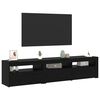 vidaXL Gabinete de TV 2 pcs Roble Negro 180 x 35 x 40 cm