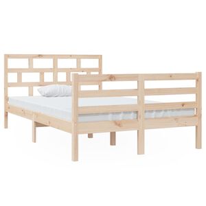 vidaXL Estructura de cama madera maciza de pino 120x200 cm